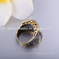Античные ювелирные изделия кольца женские перстни с черной плакировкой золота ювелирных изделий кольца 